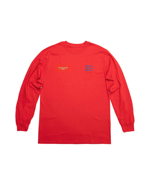 Fantastic Acid×SANZOU LONG SLEEVE - RED×Blue-