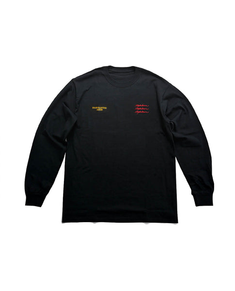 Fantastic Acid×SANZOU LONG SLEEVE - BLACK×Red-