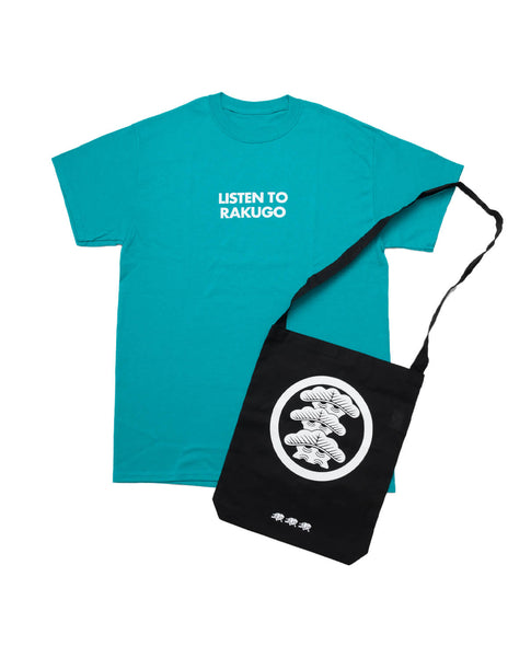 LISTEN TO RAKUGO -TURQUOISE- サンゾウ寄席セット(T-shirt&Bag)