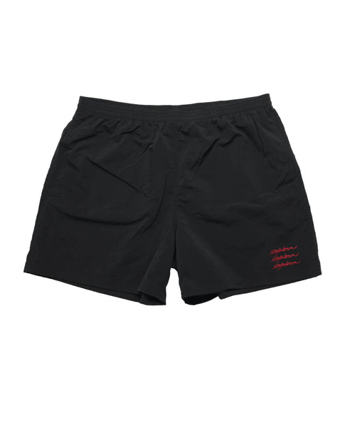 SANZOU 3Lines Shorts -BLACK×Red-