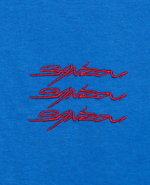 【SALE 30%】SANZOU 3LINES SHORTSLEEVE - BLUE×Red -